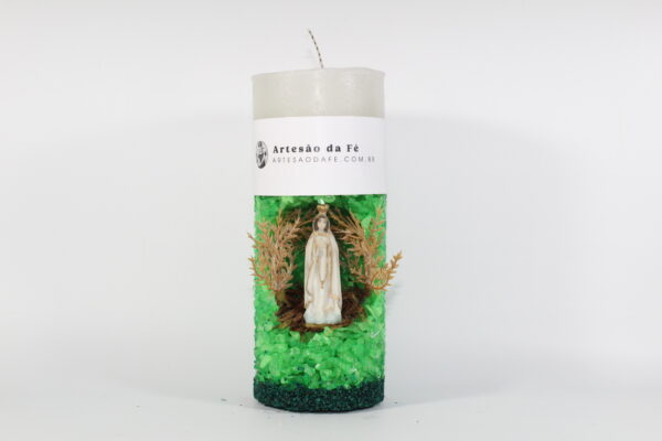 Kit Porta Vela Nossa Senhora de Fatima Mini Santuário #PV_VC020