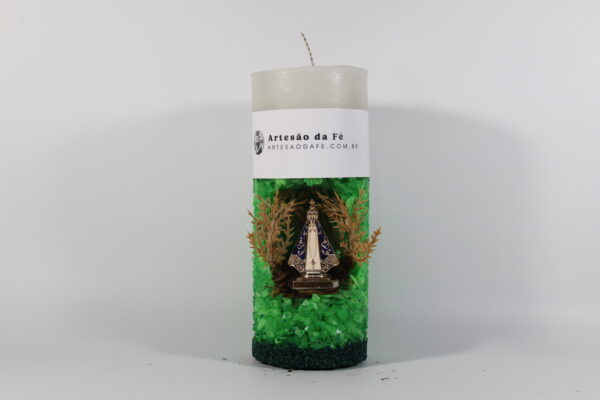 Kit Porta Vela Nossa Senhora de Aparecida Mini Santuário #PV_VC015