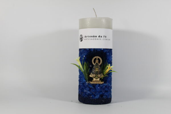Kit Porta Vela Nossa Senhora de Aparecida Mini Santuário #PV_AA016