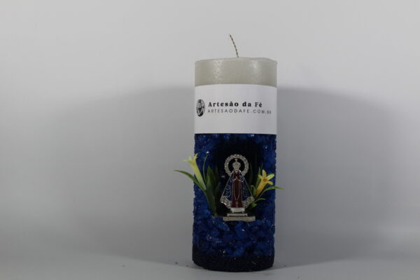 Kit Porta Vela Nossa Senhora de Aparecida Mini Santuário #PV_AA017