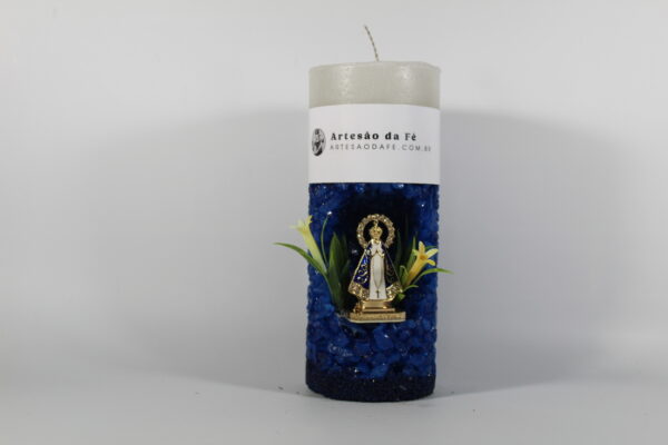 Kit Porta Vela Nossa Senhora de Aparecida Mini Santuário #PV_AA015