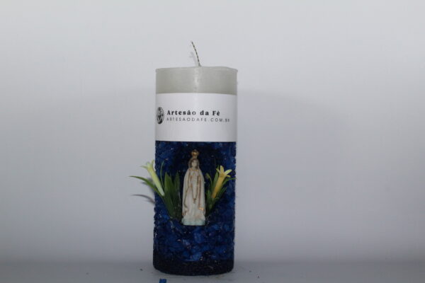 Kit Porta Vela Nossa Senhora de Fatima Mini Santuário #PV_AA019