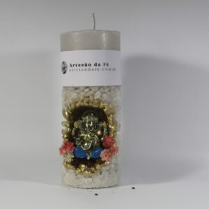 Kit Porta-Vela Ganesha Dourado Azul (Mini-Santuário) #PV_BD010
