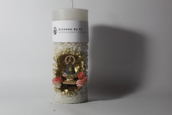 Kit Porta Vela Nossa Senhora de Aparecida Mini Santuário #PV_BD017