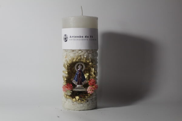 Kit Porta Vela Nossa Senhora de Aparecida Mini Santuário #PV_BD018