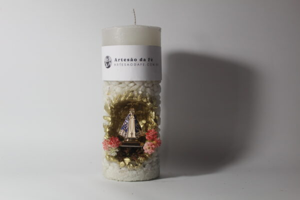 Kit Porta Vela Nossa Senhora de Aparecida Mini Santuário #PV_BD015