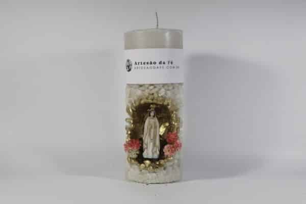 Kit Porta Vela Nossa Senhora de Fatima Mini Santuário #PV_BD020