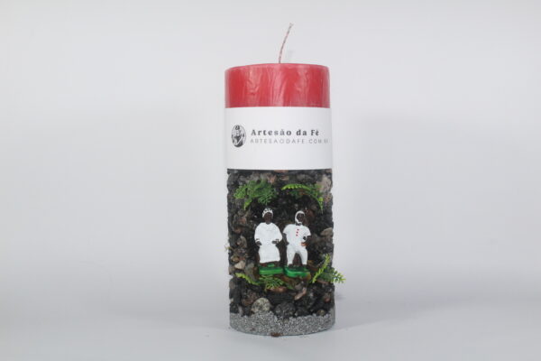 Kit Porta Vela Preto Velho Casal Mini Santuário #PV_PP038