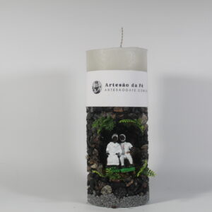 Kit Porta Vela Preto Velho Casal Mini Santuário #PV_PP039