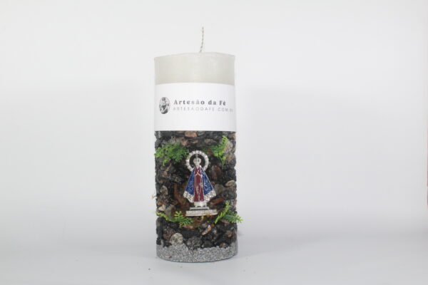 Kit Porta Vela Nossa Senhora de Aparecida Mini Santuário #PV_PP026