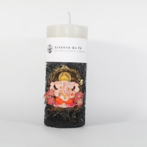 Kit Porta Vela Ganesha Rosa Mini Santuário #PV-PD010