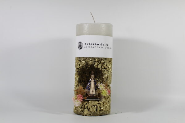 Kit Porta Vela Nossa Senhora de Aparecida Mini Santuário #PV_DD015