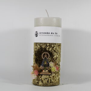 Kit Porta Vela Nossa Senhora de Aparecida Mini Santuário #PV_DD017