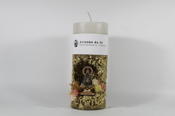 Kit Porta Vela Nossa Senhora de Aparecida Mini Santuário #PV_DD017