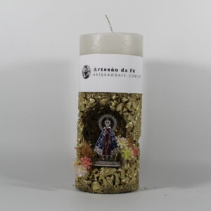 Kit Porta Vela Nossa Senhora de Aparecida Mini Santuário #PV_DD018