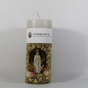 Kit Porta Vela Nossa Senhora de Fatima Mini Santuário #PV_DD020
