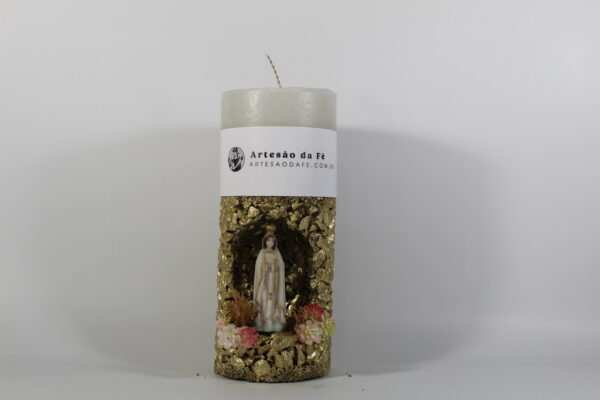 Kit Porta Vela Nossa Senhora de Fatima Mini Santuário #PV_DD020
