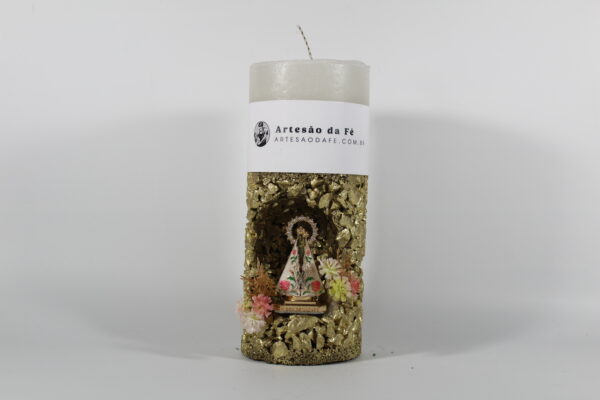 Kit Porta Vela Nossa Senhora de Nazare Mini Santuário #PV_DD021