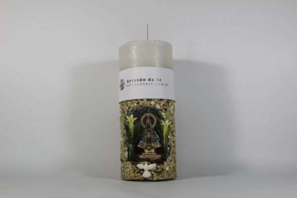 Kit Porta Vela Nossa Senhora de Aparecida Mini Santuário #PV_DP017