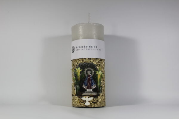 Kit Porta Vela Nossa Senhora de Aparecida Mini Santuário #PV_DP018