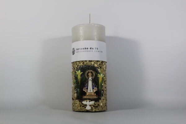 Kit Porta Vela Nossa Senhora de Aparecida Mini Santuário #PV_DP016