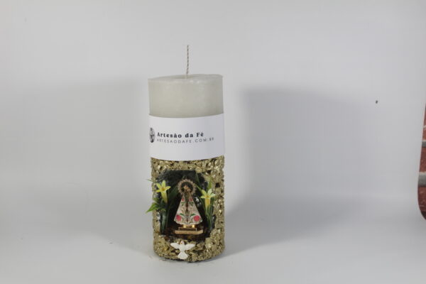 Kit Porta Vela Nossa Senhora de Nazare Mini Santuário #PV_DP021