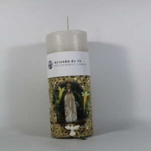 Kit Porta Vela Nossa Senhora de Fatima Mini Santuário #PV_DP020