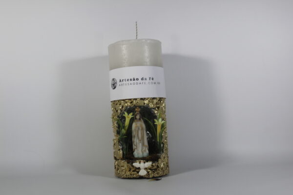 Kit Porta Vela Nossa Senhora de Fatima Mini Santuário #PV_DP020
