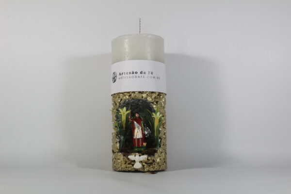 Kit Porta Vela Santo Expedito Mini Santuário #PV_DP029