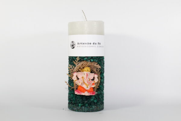 Kit Porta Vela Ganesha Rosa Mini Santuário #PV_VE011