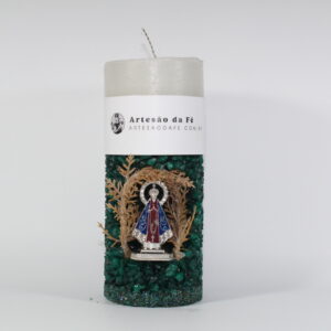 Kit Porta Vela Nossa Senhora de Aparecida Mini Santuário #PV_VE018