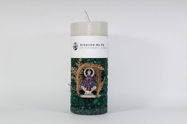 Kit Porta Vela Nossa Senhora de Aparecida Mini Santuário #PV_VE018