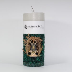 Kit Porta Vela Nossa Senhora de Aparecida Mini Santuário #PV_VE017