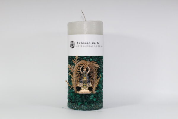 Kit Porta Vela Nossa Senhora de Aparecida Mini Santuário #PV_VE017
