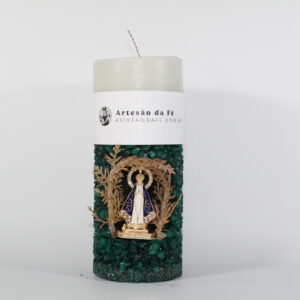 Kit Porta Vela Nossa Senhora de Aparecida Mini Santuário #PV_VE016