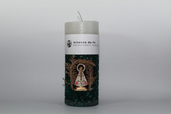 Kit Porta Vela Nossa Senhora de Nazare Mini Santuário #PV_VE020
