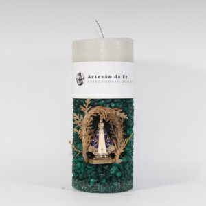 Kit Porta Vela Nossa Senhora de Aparecida Mini Santuário #PV_VE015