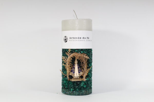 Kit Porta Vela Nossa Senhora de Aparecida Mini Santuário #PV_VE015