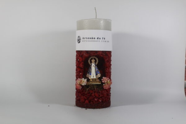 Kit Porta Vela Nossa Senhora de Aparecida Mini Santuário #PV_VV016