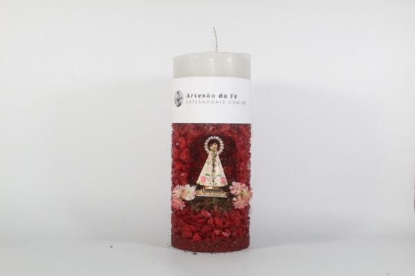 Kit Porta Vela Nossa Senhora de Nazare Mini Santuário #PV_VV021